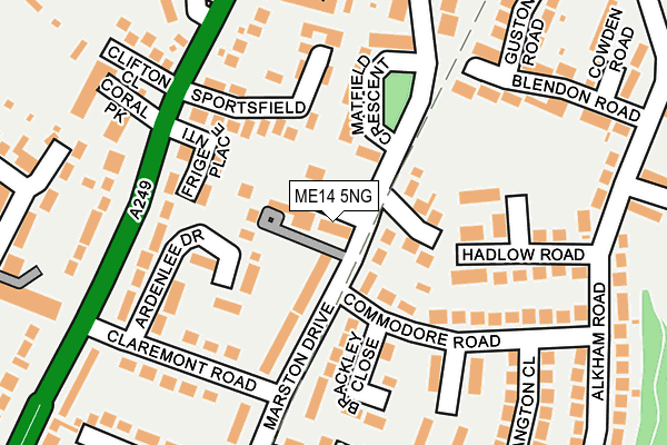 ME14 5NG map - OS OpenMap – Local (Ordnance Survey)