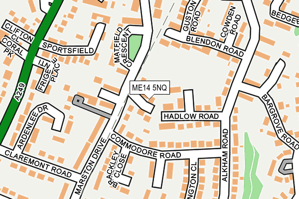 ME14 5NQ map - OS OpenMap – Local (Ordnance Survey)