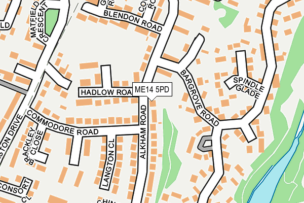 ME14 5PD map - OS OpenMap – Local (Ordnance Survey)