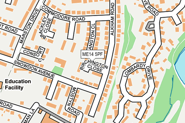ME14 5PF map - OS OpenMap – Local (Ordnance Survey)
