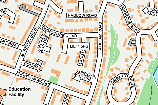ME14 5PG map - OS OpenMap – Local (Ordnance Survey)