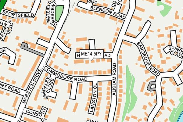 ME14 5PY map - OS OpenMap – Local (Ordnance Survey)