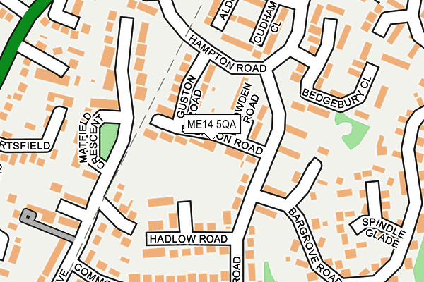 ME14 5QA map - OS OpenMap – Local (Ordnance Survey)