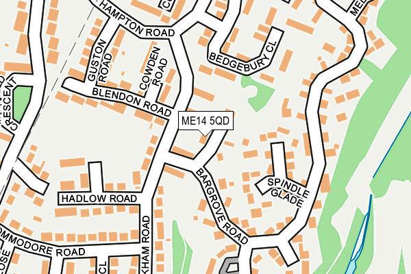 ME14 5QD map - OS OpenMap – Local (Ordnance Survey)