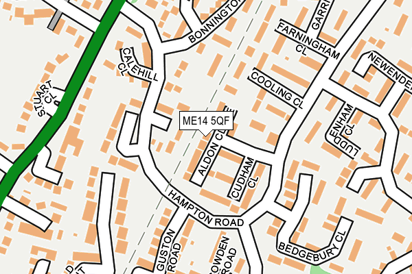 ME14 5QF map - OS OpenMap – Local (Ordnance Survey)