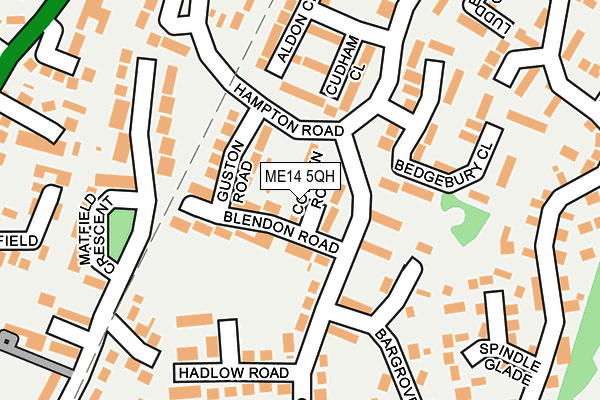 ME14 5QH map - OS OpenMap – Local (Ordnance Survey)
