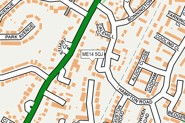 ME14 5QJ map - OS OpenMap – Local (Ordnance Survey)