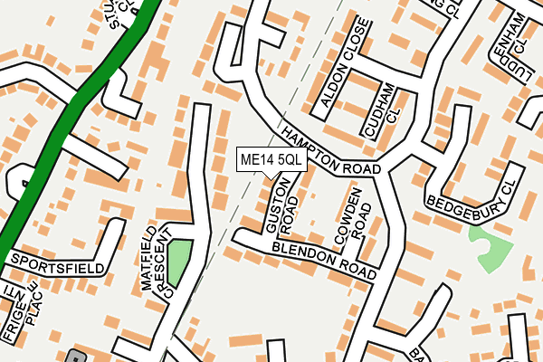 ME14 5QL map - OS OpenMap – Local (Ordnance Survey)