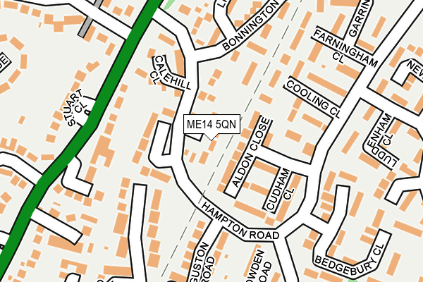 ME14 5QN map - OS OpenMap – Local (Ordnance Survey)