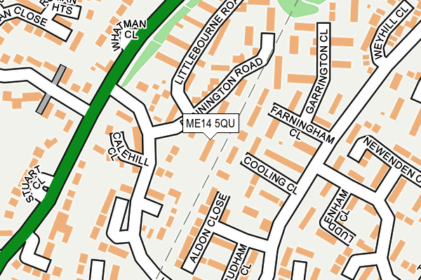 ME14 5QU map - OS OpenMap – Local (Ordnance Survey)