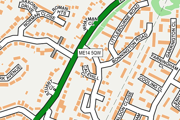 ME14 5QW map - OS OpenMap – Local (Ordnance Survey)