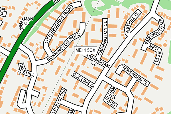ME14 5QX map - OS OpenMap – Local (Ordnance Survey)