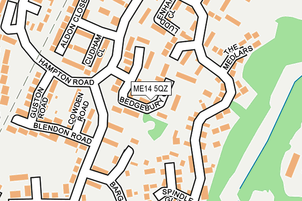 ME14 5QZ map - OS OpenMap – Local (Ordnance Survey)