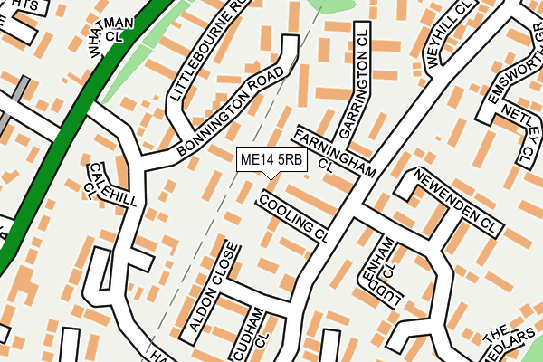 ME14 5RB map - OS OpenMap – Local (Ordnance Survey)