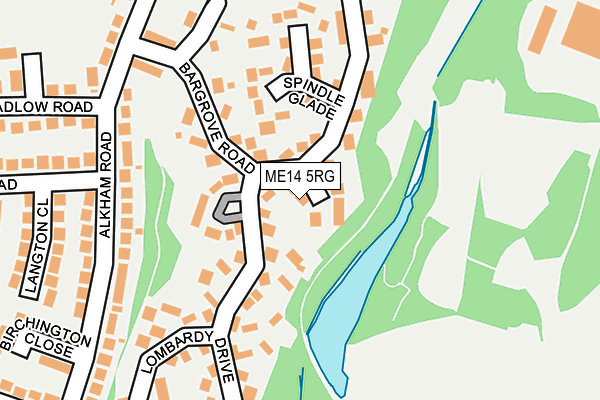 ME14 5RG map - OS OpenMap – Local (Ordnance Survey)