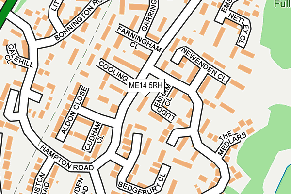 ME14 5RH map - OS OpenMap – Local (Ordnance Survey)