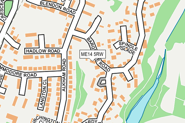 ME14 5RW map - OS OpenMap – Local (Ordnance Survey)