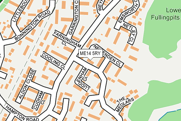 ME14 5RY map - OS OpenMap – Local (Ordnance Survey)