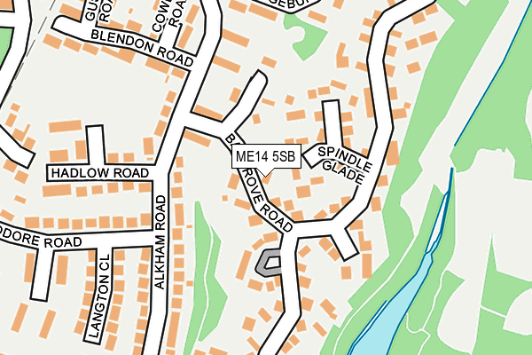 ME14 5SB map - OS OpenMap – Local (Ordnance Survey)