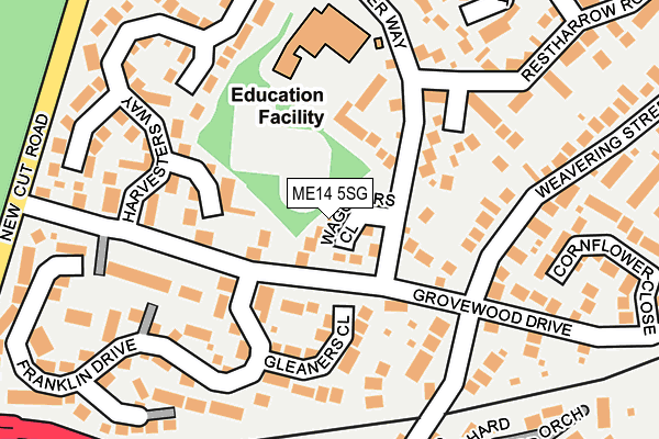 ME14 5SG map - OS OpenMap – Local (Ordnance Survey)