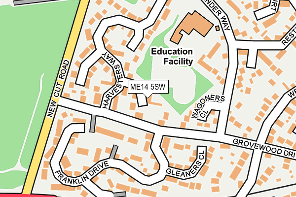 ME14 5SW map - OS OpenMap – Local (Ordnance Survey)
