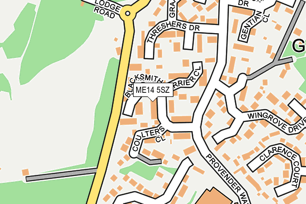 ME14 5SZ map - OS OpenMap – Local (Ordnance Survey)