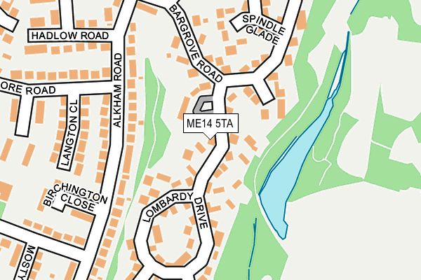 ME14 5TA map - OS OpenMap – Local (Ordnance Survey)