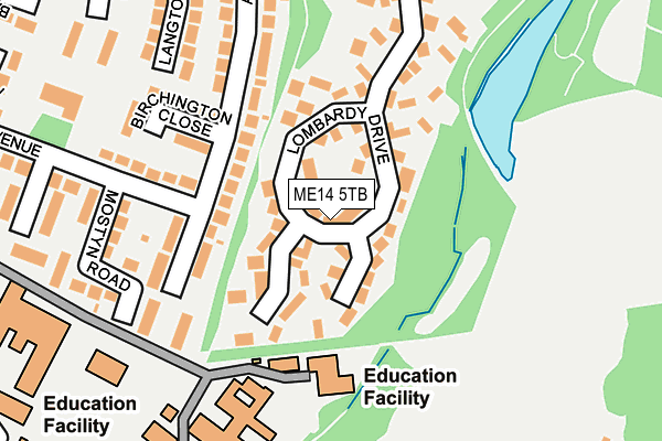ME14 5TB map - OS OpenMap – Local (Ordnance Survey)