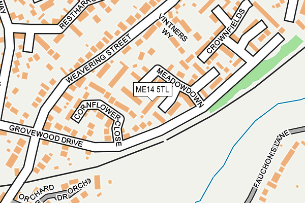 ME14 5TL map - OS OpenMap – Local (Ordnance Survey)