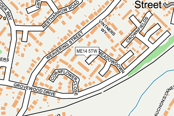 ME14 5TW map - OS OpenMap – Local (Ordnance Survey)