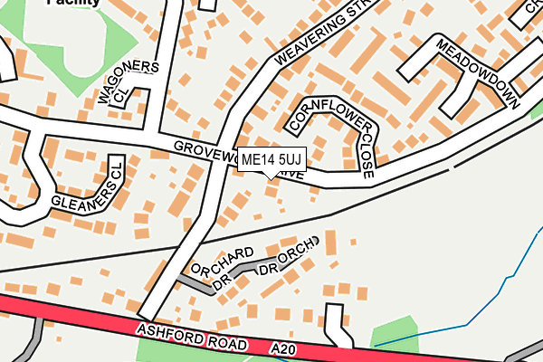 ME14 5UJ map - OS OpenMap – Local (Ordnance Survey)