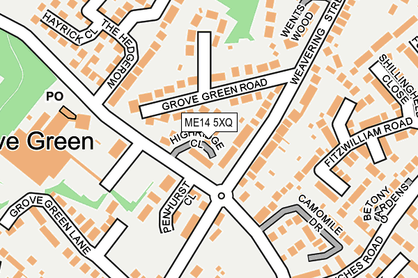 ME14 5XQ map - OS OpenMap – Local (Ordnance Survey)