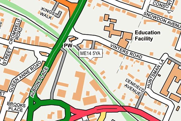 ME14 5YA map - OS OpenMap – Local (Ordnance Survey)