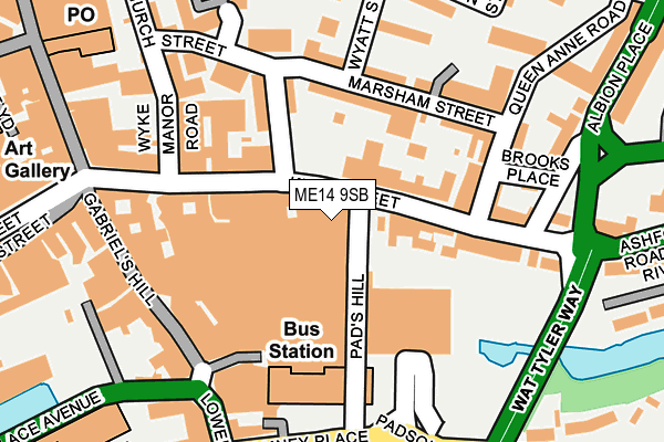 ME14 9SB map - OS OpenMap – Local (Ordnance Survey)
