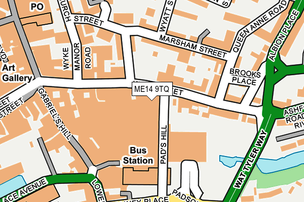 ME14 9TQ map - OS OpenMap – Local (Ordnance Survey)