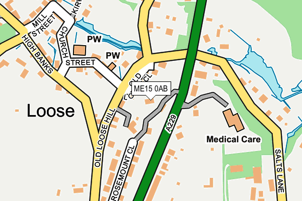 ME15 0AB map - OS OpenMap – Local (Ordnance Survey)