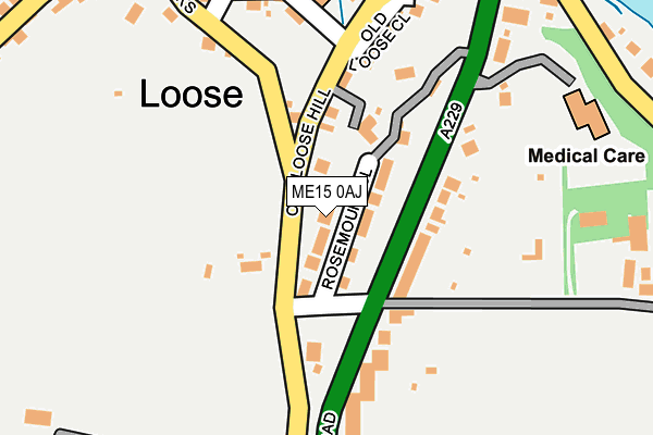 ME15 0AJ map - OS OpenMap – Local (Ordnance Survey)