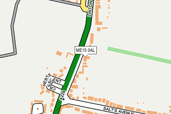 ME15 0AL map - OS OpenMap – Local (Ordnance Survey)