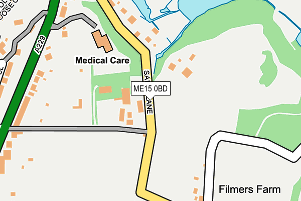 ME15 0BD map - OS OpenMap – Local (Ordnance Survey)