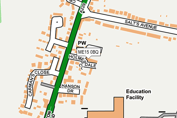 ME15 0BQ map - OS OpenMap – Local (Ordnance Survey)