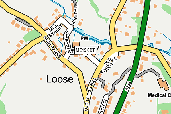 ME15 0BT map - OS OpenMap – Local (Ordnance Survey)