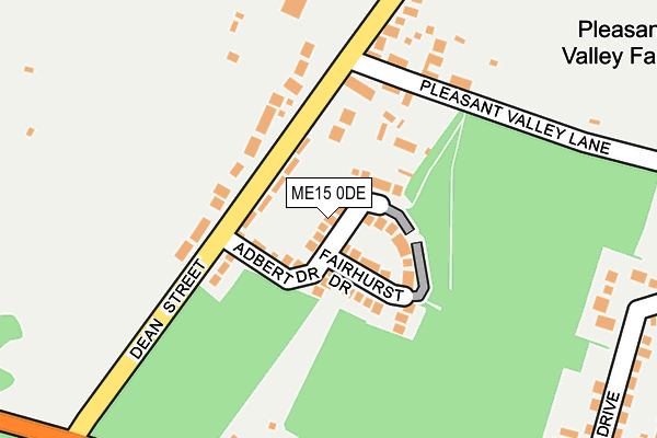 ME15 0DE map - OS OpenMap – Local (Ordnance Survey)