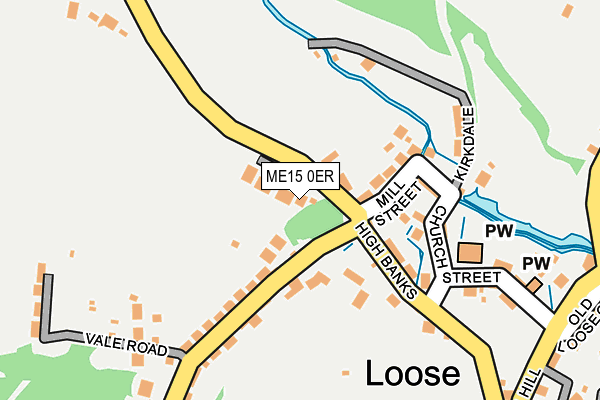 ME15 0ER map - OS OpenMap – Local (Ordnance Survey)