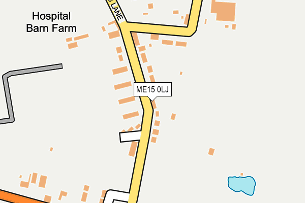 ME15 0LJ map - OS OpenMap – Local (Ordnance Survey)