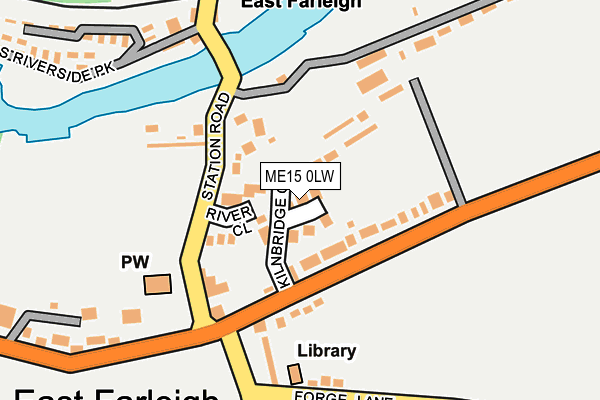 ME15 0LW map - OS OpenMap – Local (Ordnance Survey)