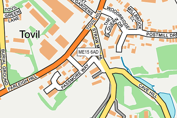 ME15 6AD map - OS OpenMap – Local (Ordnance Survey)