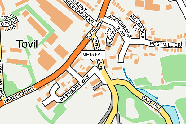 ME15 6AU map - OS OpenMap – Local (Ordnance Survey)