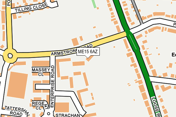 ME15 6AZ map - OS OpenMap – Local (Ordnance Survey)