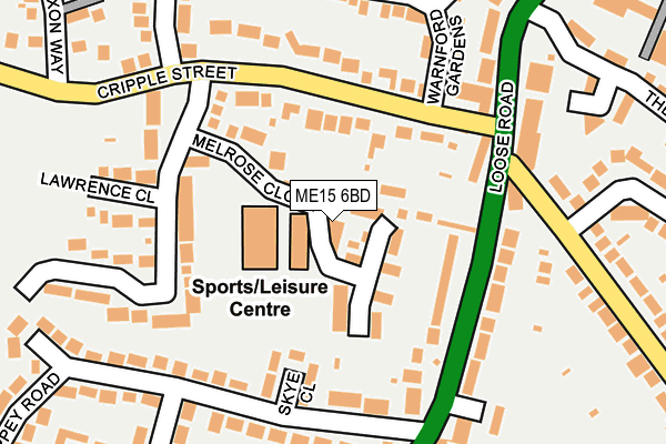 ME15 6BD map - OS OpenMap – Local (Ordnance Survey)