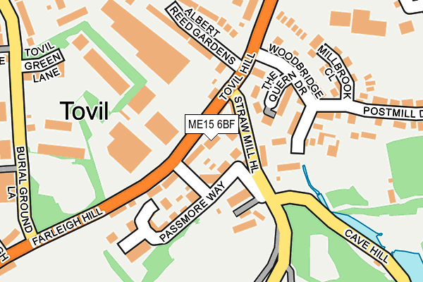 ME15 6BF map - OS OpenMap – Local (Ordnance Survey)